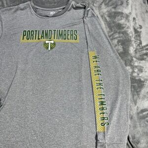 Portland Timbers Shirt Adult 2XL Active Thermal Spellout MLS Long Sleeve‎ NEW